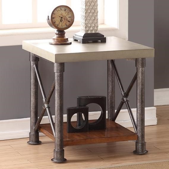 Legends Furniture Steampunk Collection Steampunk End Table with Shelf